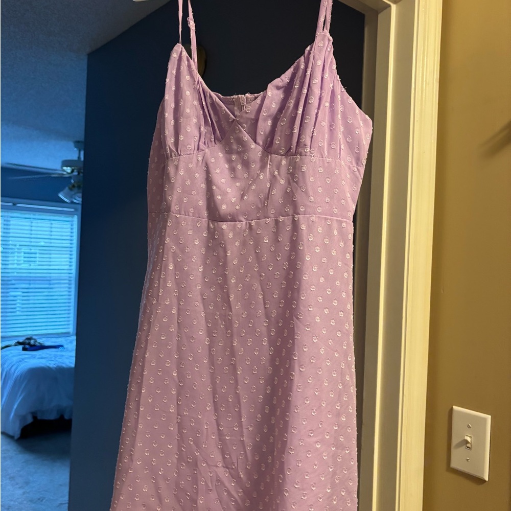 Purple Mini Dress with Spaghetti Straps